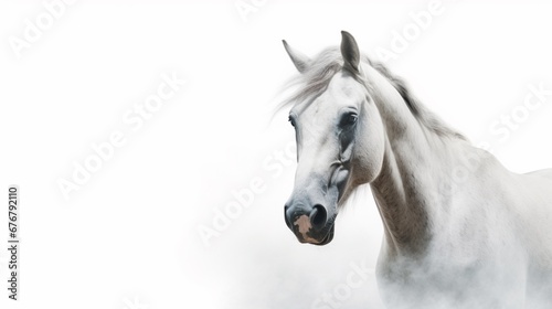 Horse white background © Abonti