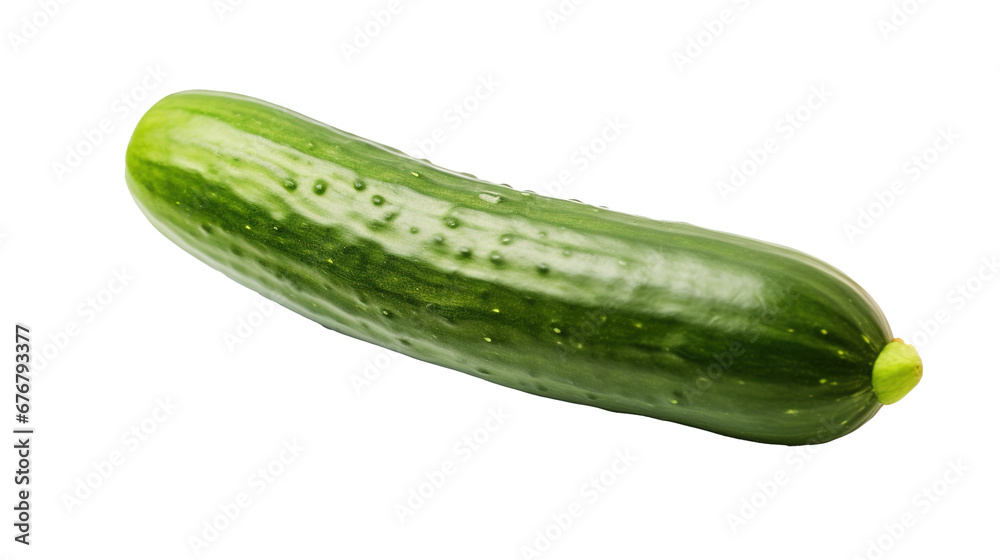 Cucumber isolated on transparent background, image with background removed, created with Generative Ai technology. Cucumber isolated on transparent background, image with background removed, created with Generative Ai technology.