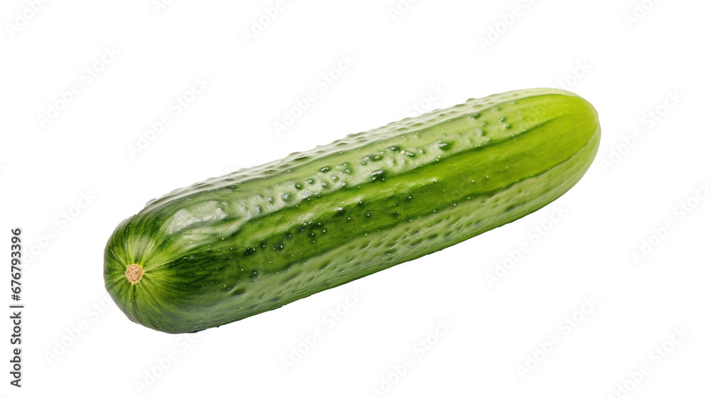 Cucumber isolated on transparent background, image with background removed, created with Generative Ai technology. Cucumber isolated on transparent background, image with background removed, created with Generative Ai technology.