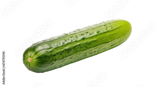 Cucumber isolated on transparent background, image with background removed, created with Generative Ai technology.