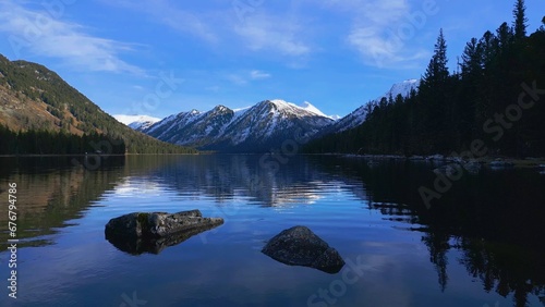 East Kazakhstan Region, Katon-Karagai National Nature Park Autumn view of Lake Rakhmanovskoe. 25 October 2023