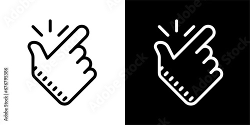 Hand gesture icon. Black icon. Hand icon. Gesture icon.
