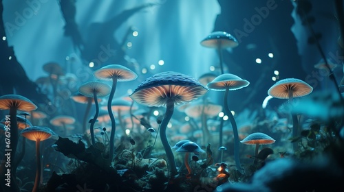 coral reef in the sea, mushroom