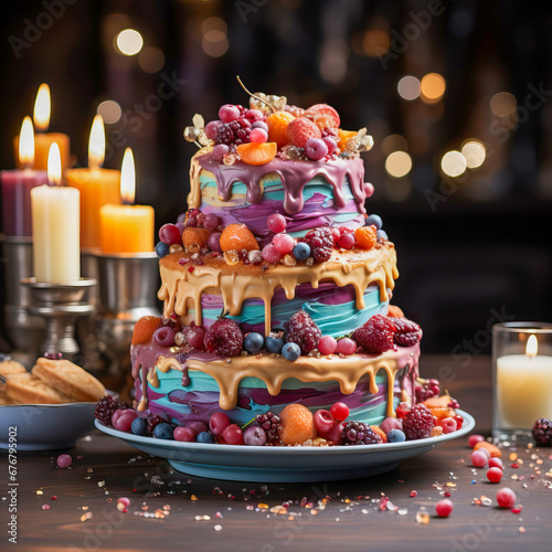 Delicious three tiered birt...