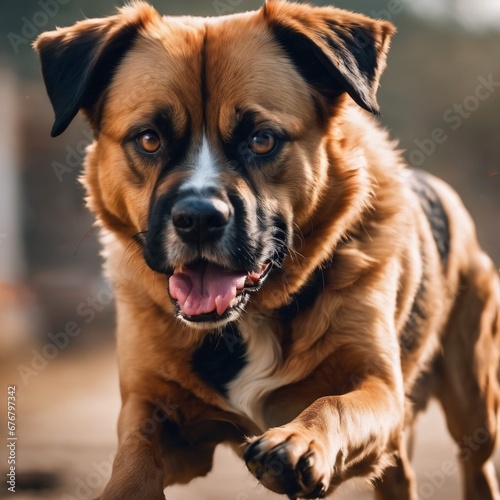 portrait of a dog   a running dog   black and white dog   small dog 