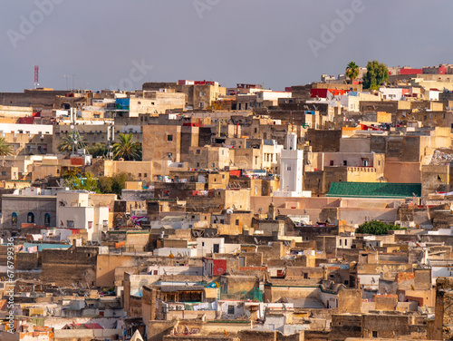 Dense neighborhood in Fes, Morocco, seen from a rooftop on a cloudy afternoon 2 © Amine