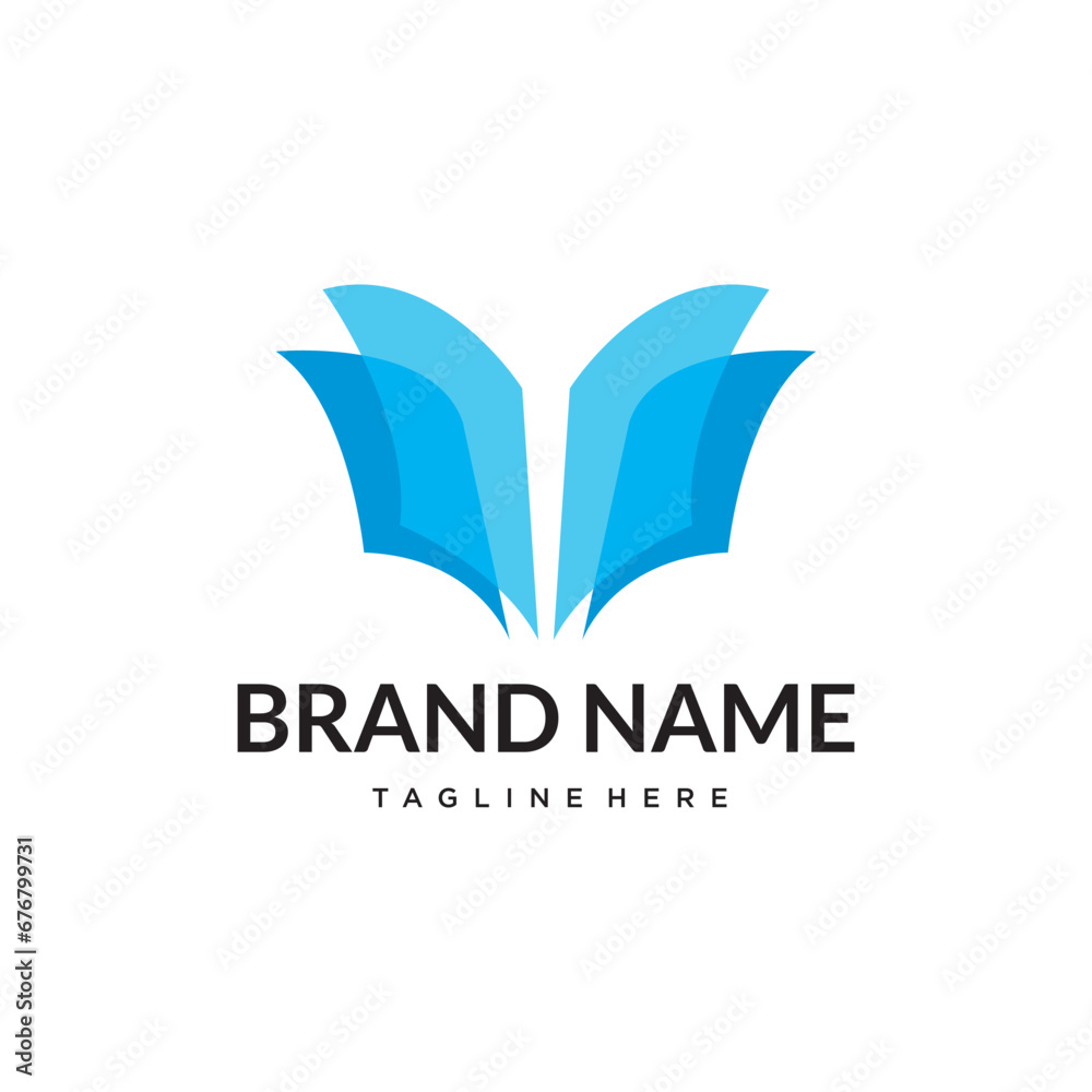 Fototapeta premium Education school university logo icon vector template