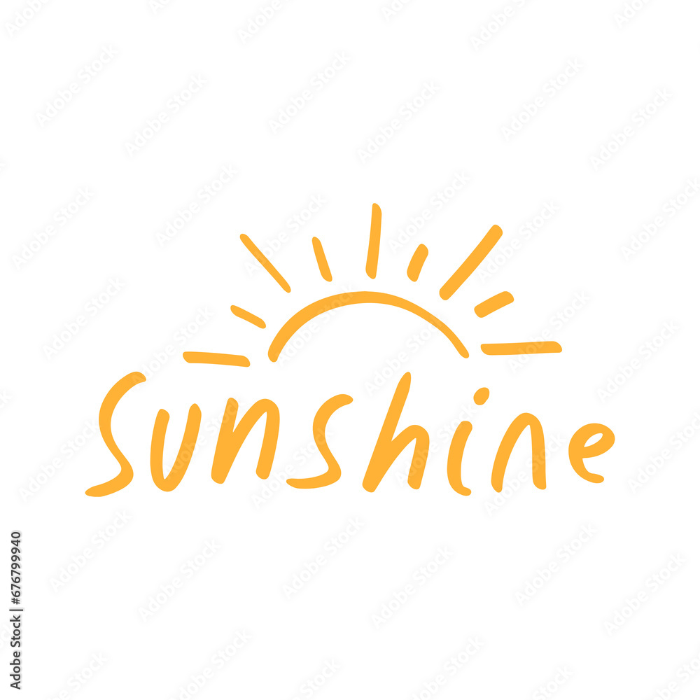 Fototapeta premium Sunshine sticker element