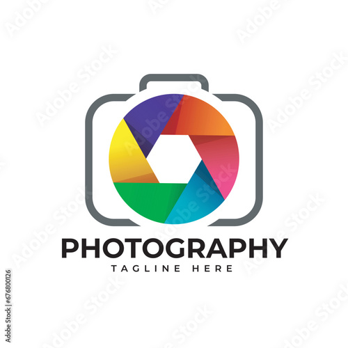 Camera photography studio logo icon brand company logo design template
