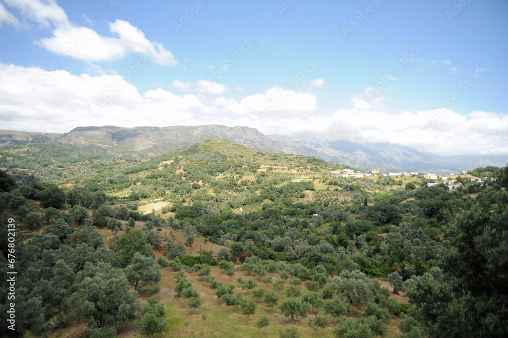 Agia Fotini vue depuis Méronas près d'Amari en Crète