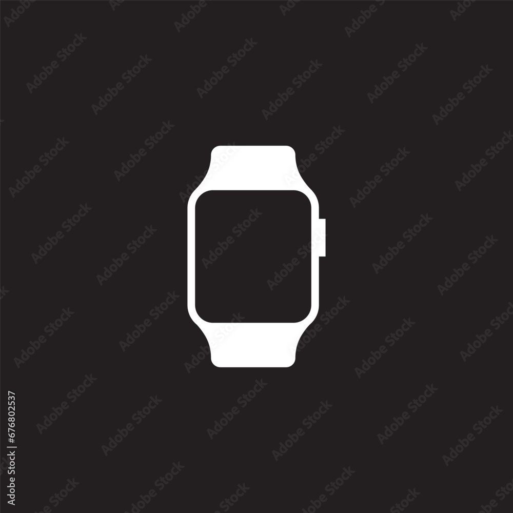 Smart Watch Icon with Fitness tracker smart watch and telemedicine concept editable Smart Watch Icon with Fitness tracker smart watch and telemedicine concept editable