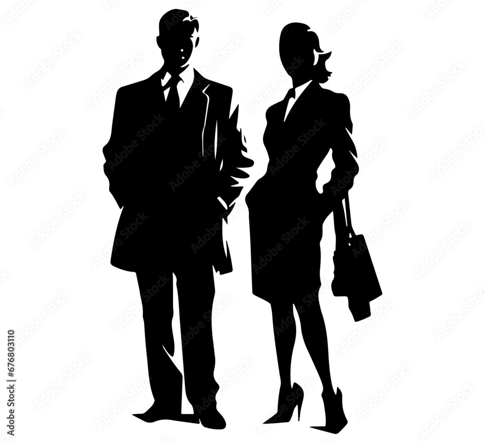 business people silhouettes