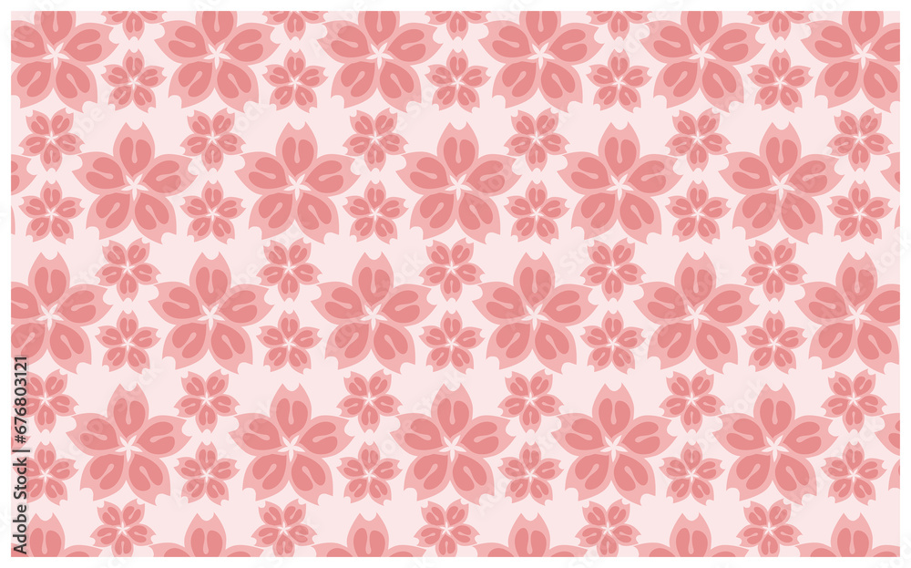 Cherry blossoms Ornament Pattern Background Design