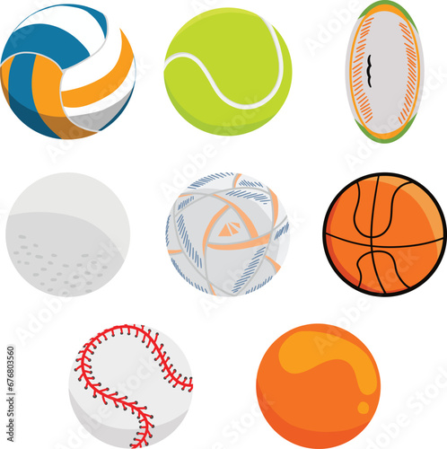set of sport balls