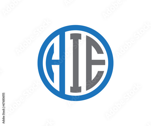 HIE logo design vector template 2