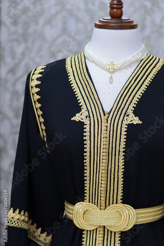 Traditional Moroccan Kaftan, handmade, traditional embroidery
