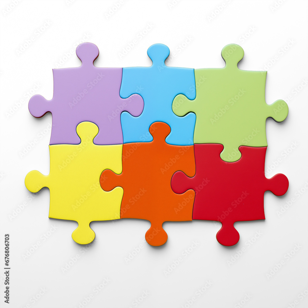 puzzle with the colors of the rainbow, inclusive concept puzzle with the colors of the rainbow, inclusive concept