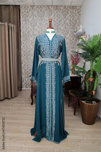 Traditional Moroccan Kaftan, handmade, traditional embroidery