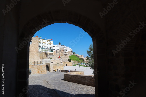 The streets of the old city of Tangier, the authentic city