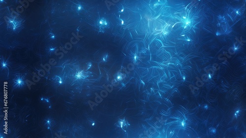  a dark blue background with a lot of small blue stars on the left side of the image and a lot of smaller blue stars on the right side of the image. generative ai