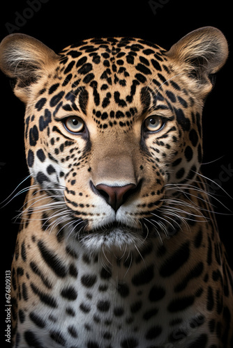 Jaguar on black background © Veniamin Kraskov