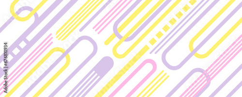 紫、黄色、ピンクのクリップ　パターン　背景
