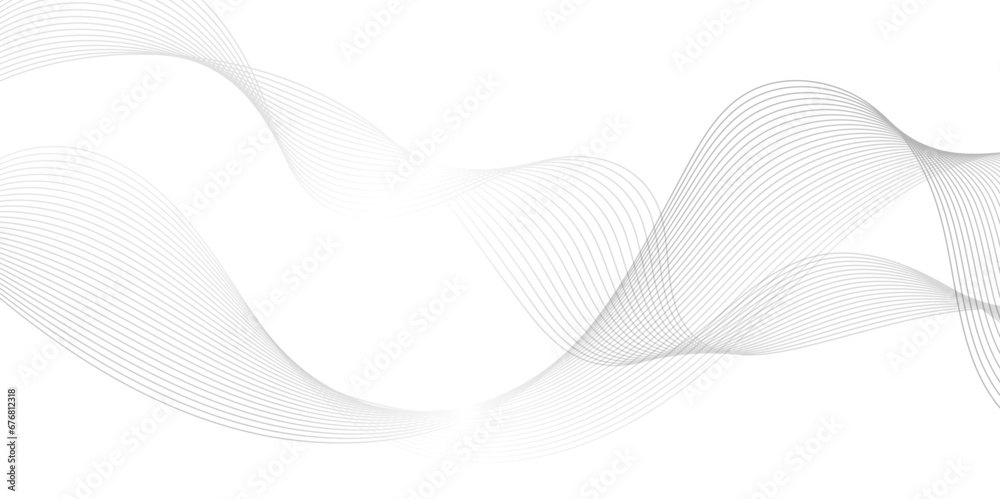 Abstract grey, white smooth element swoosh speed wave modern stream ...