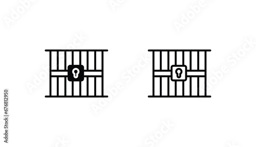 Jailhouse icon design with white background stock illustration