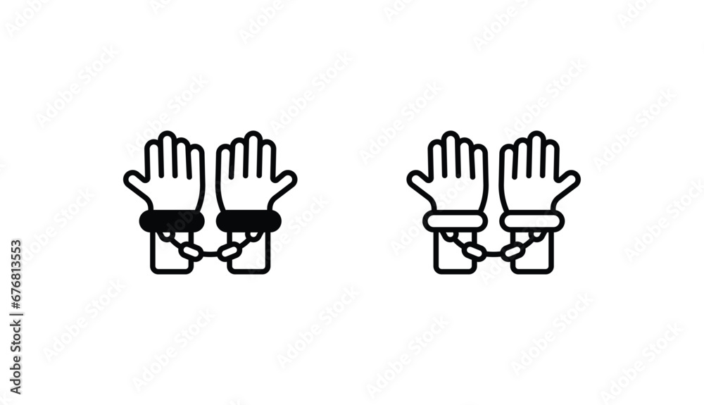 Fototapeta premium Prisoner icon design with white background stock illustration