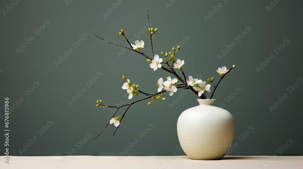 a white vase filled with white flowers sitting on top of a table next ...
