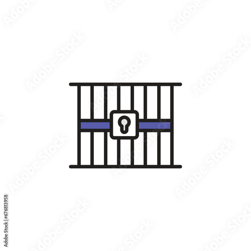 Jailhouse icon design with white background stock illustration