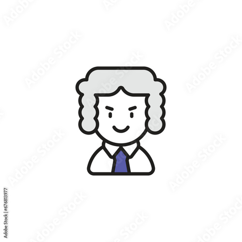 judge icon design with white background stock illustration © Graphics