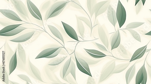  a close up of a wallpaper with a leafy pattern on the back of the back of the wall.  generative ai
