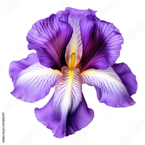 Vibrant Iris Flower Isolated