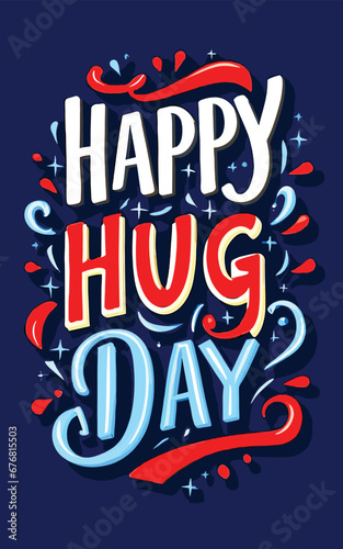 A wonderful National Hugging Day vector illustration