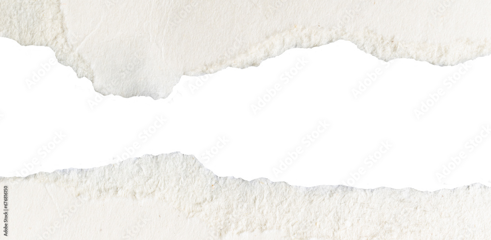 piece of white paper on white isolated background