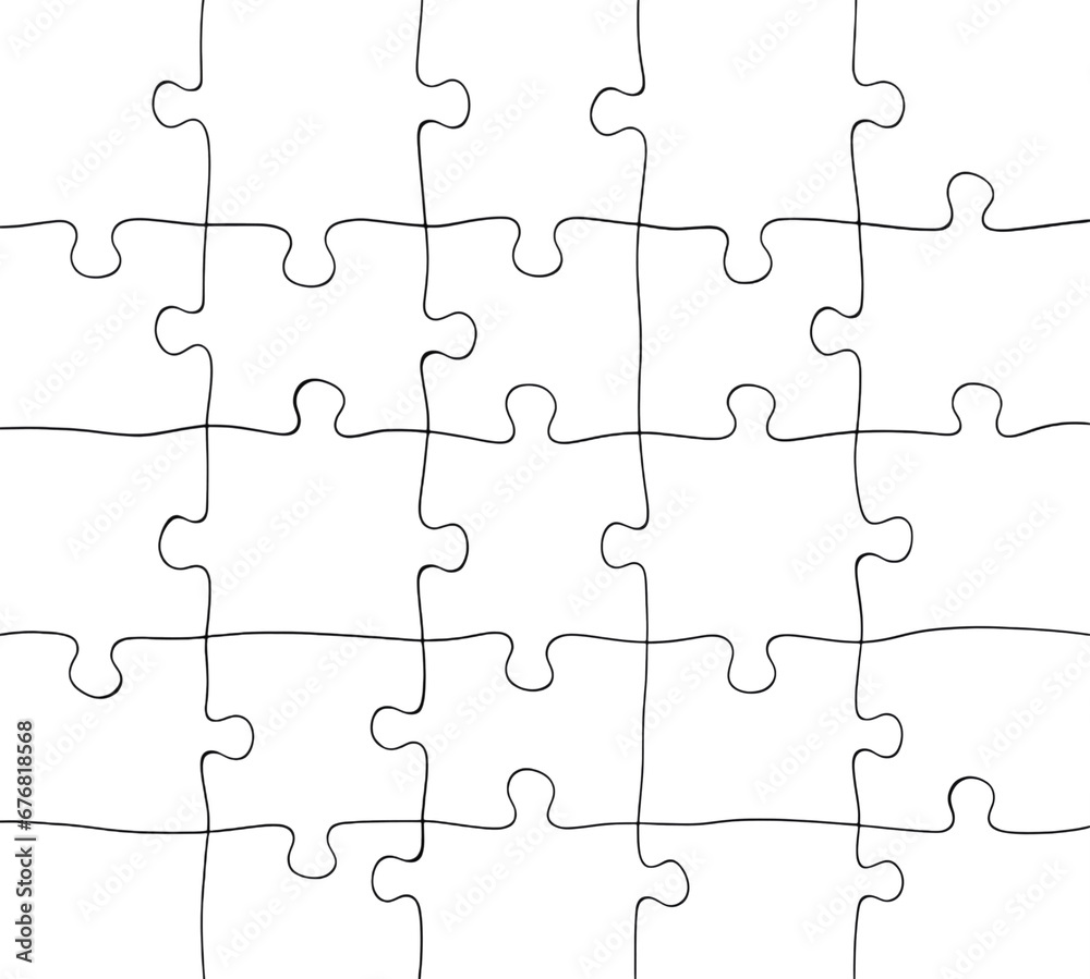 empty white puzzle on plain background empty white puzzle on plain background