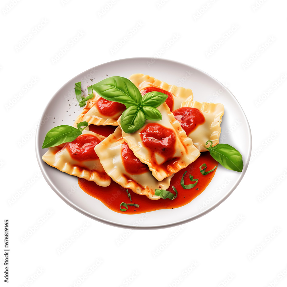 Ravioli with tomato sauce
