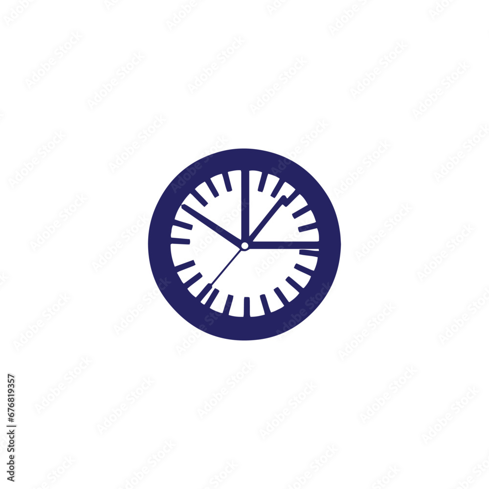 A logo of watch icon vector design watch silhouette isolated blue icon A logo of watch icon vector design watch silhouette isolated blue icon