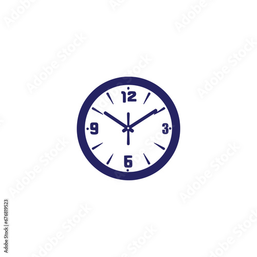 A logo of watch icon vector design watch silhouette isolated blue watch