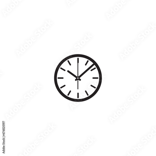 A logo of watch icon vector design watch silhouette isolated