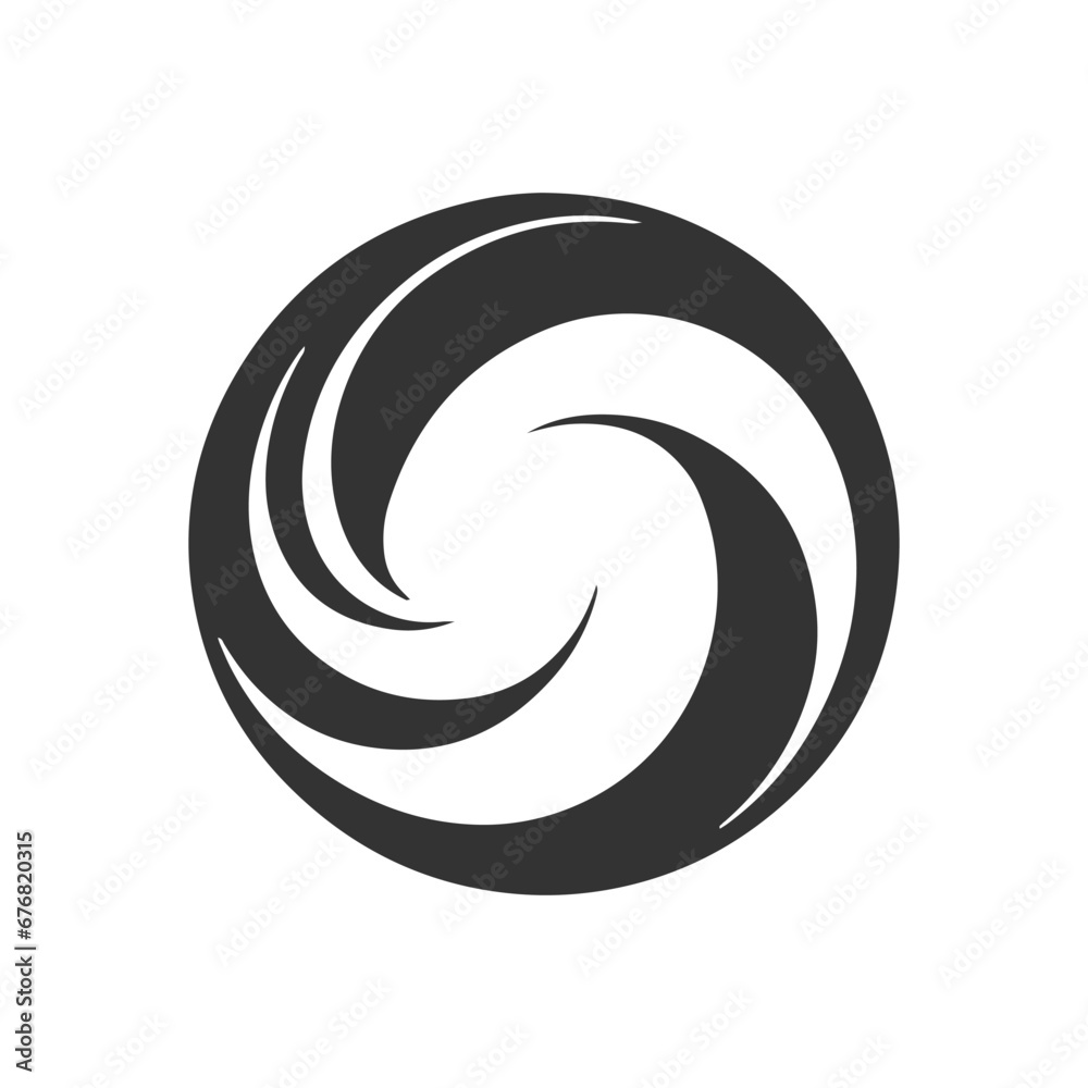Logo of abstract icon vector silhouette isolated abstract concept in circle Logo of abstract icon vector silhouette isolated abstract concept in circle