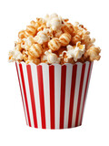 popcorn dans une belle boîte blanche et rouge - fond transparent