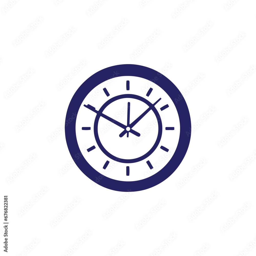 Logo of watch icon vector silhouette isolated design time concept blue watch Logo of watch icon vector silhouette isolated design time concept blue watch