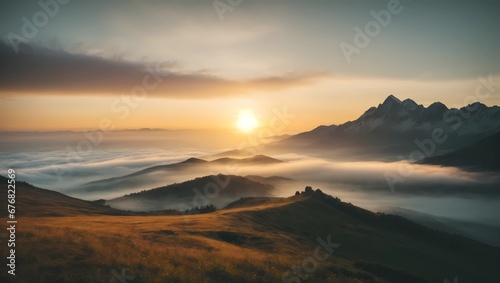 Sunrise over the mountains