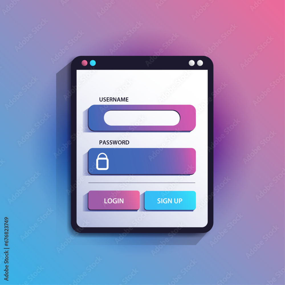 vector login page website template vector login page website template