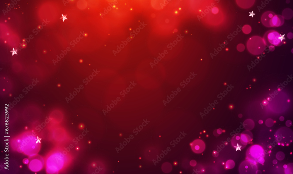 Festive magic red and pink luminous background. Christmas concept Xmas greeting card. New Year background. Bokeh effect. Magic holiday poster, banner. Sparkling magical dust particles. Vector EPS10 Festive magic red and pink luminous background. Christmas concept Xmas greeting card. New Year background. Bokeh effect. Magic holiday poster, banner. Sparkling magical dust particles. Vector EPS10
