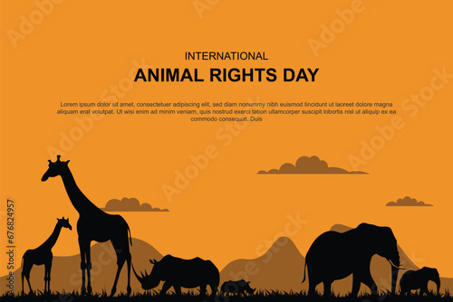 International Animal Rights Day background.