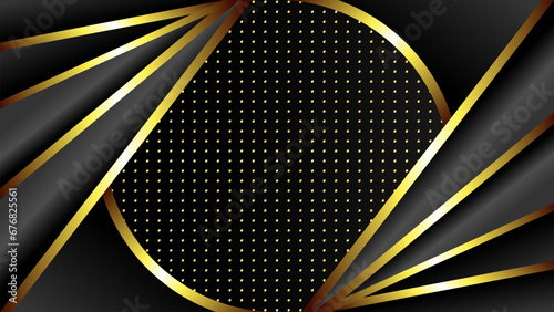 Black and gold geometric luxury background modern