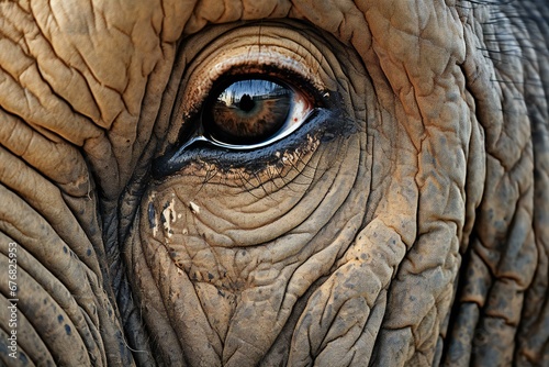 Close up of the eye of an elephant, Chobe National Park, Botswana
